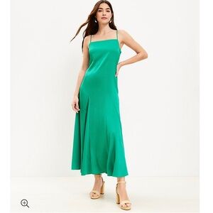 LOFT Green Slip Dress Size 4
